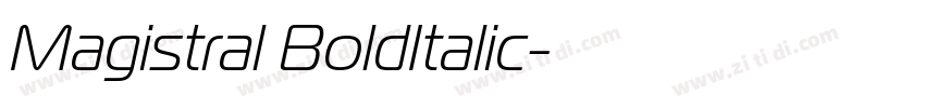 Magistral BoldItalic字体转换